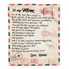 Personalized To My Mom Blanket From Daughter Son Letter Mail Birthday Blanket