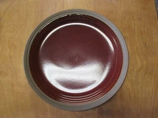 Gibson Elite BRYNN Red Dinner Plate 10 3/4" Brown Edge 1 ea   3 available