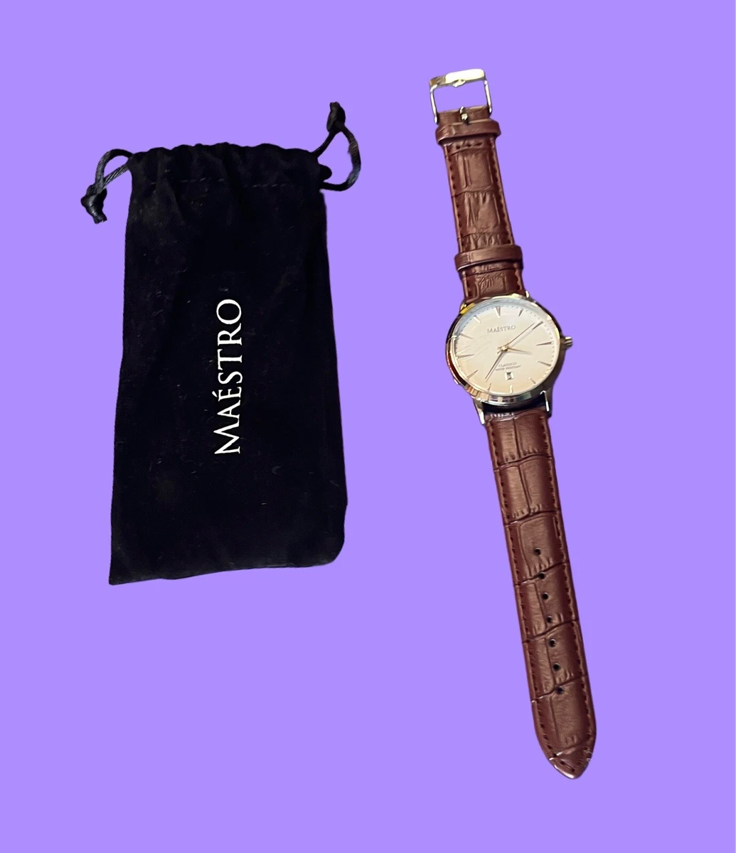 Maestro watch with leather best sale strap