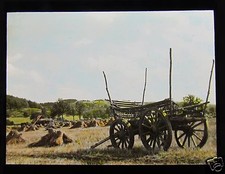 Magic Lantern Slide THE HAYCART NEAR BROADWAY 1943 WORCESTERSHIRE VINTAGE