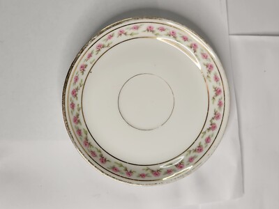 Charles Martin Duche CM Limoges France Depose Roses Gold Trim Saucer Porcelain