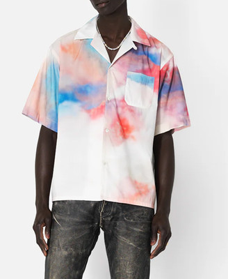 JOHN ELLIOTT Birds Eye Short Sleeve Shirt Leap of Faith SS2023 Brand New w Tags