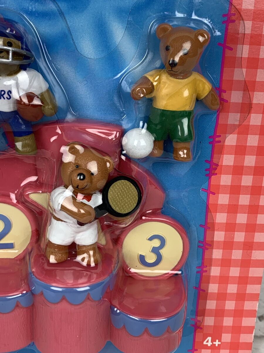 Vtg 1995 TEDDY IN MY POCKET Bear Toy Figures M.E.G. Inc Sports