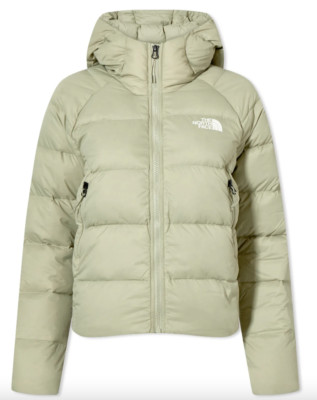 The North Face Damen Hyalite Daunen Hoodie Jacke / Neu mit Etikett / Teegrün / UVP 200£