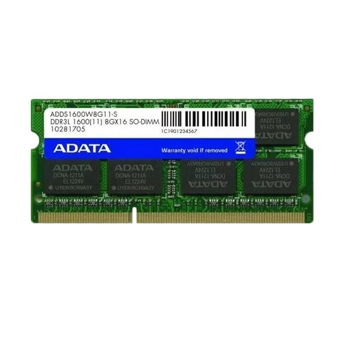 ADATA 8GB DDR3L 1600MHz PC3L-12800S 1.35V CL11 204Pin Laptop Memory SODIMM RAM