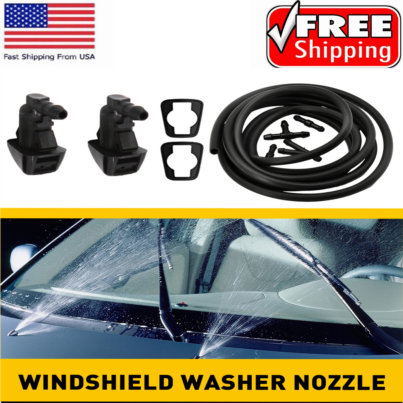 2 Windshield Washer Fluid Spray Nozzle 20112016 For Ford F250 F350