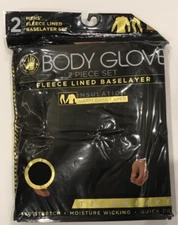 BODY GLOVE Fleece Lined 2 PC BASE LAYER Legging Pants SHIRT SET Mens MEDIUM NEW