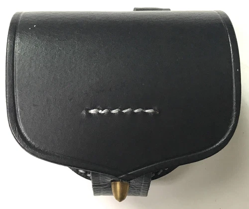 CIVIL WAR RIFLE MUSKET CAP BELT POUCH-BLACK LEATHER