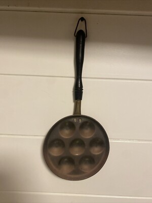 Vintage Brass Egg Pan Poacher Wall Hanging Decoration Kitchen Decor 13 