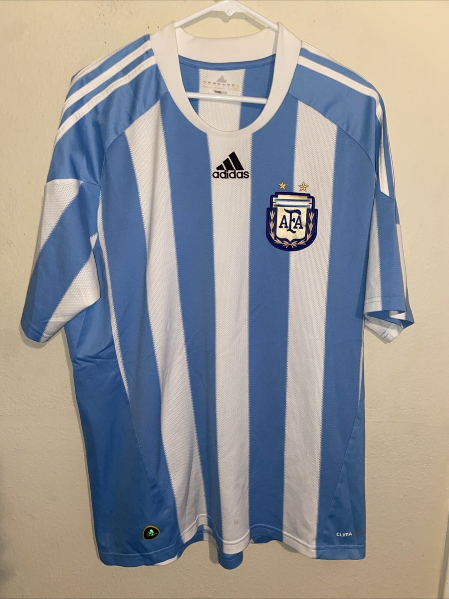 adidas アルゼンチン代表 2010年ワールドカップユニホーム Argentina Jersey Adidas World Cup 2010 Size L Lionel Messi Mens