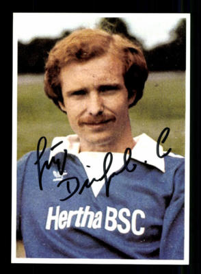 Jürgen Diefenbach Autogrammkarte Hertha BSC Berlin Spieler 70er Jahre Original