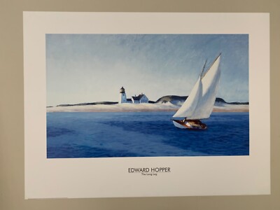 La Pastiche Edward Hopper 'Rooms by The Sea' Hand Painted Framed Oil Reproductio
