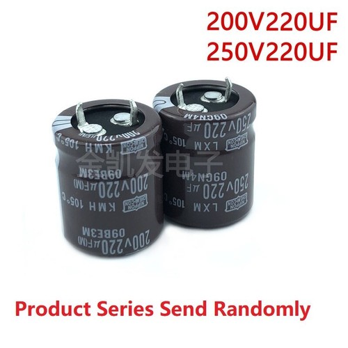 Condensatore Elettrolitico Nichicon 220uF 200V - Serie GU/GR 20x25mm Snap-in - Lotto Da 2 O 10 Pezzi - Foto 4