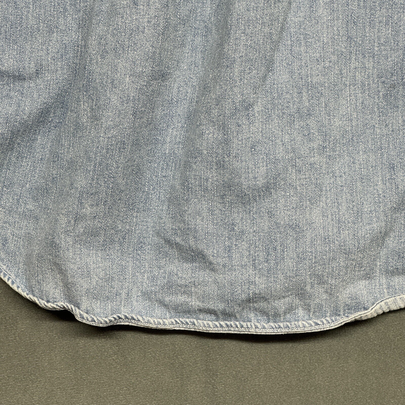 Mossimo Construction Button Up Collared Blue 100%… - image 13