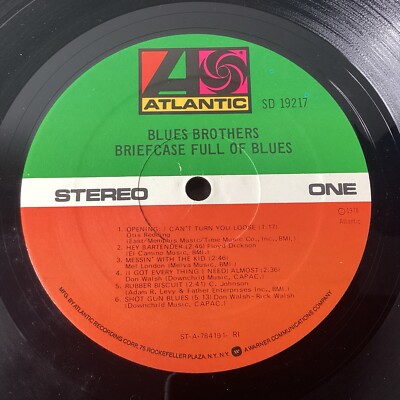 BLUES BROTHERS Briefcase Full Of Blues Vinyl LP Record Album SD