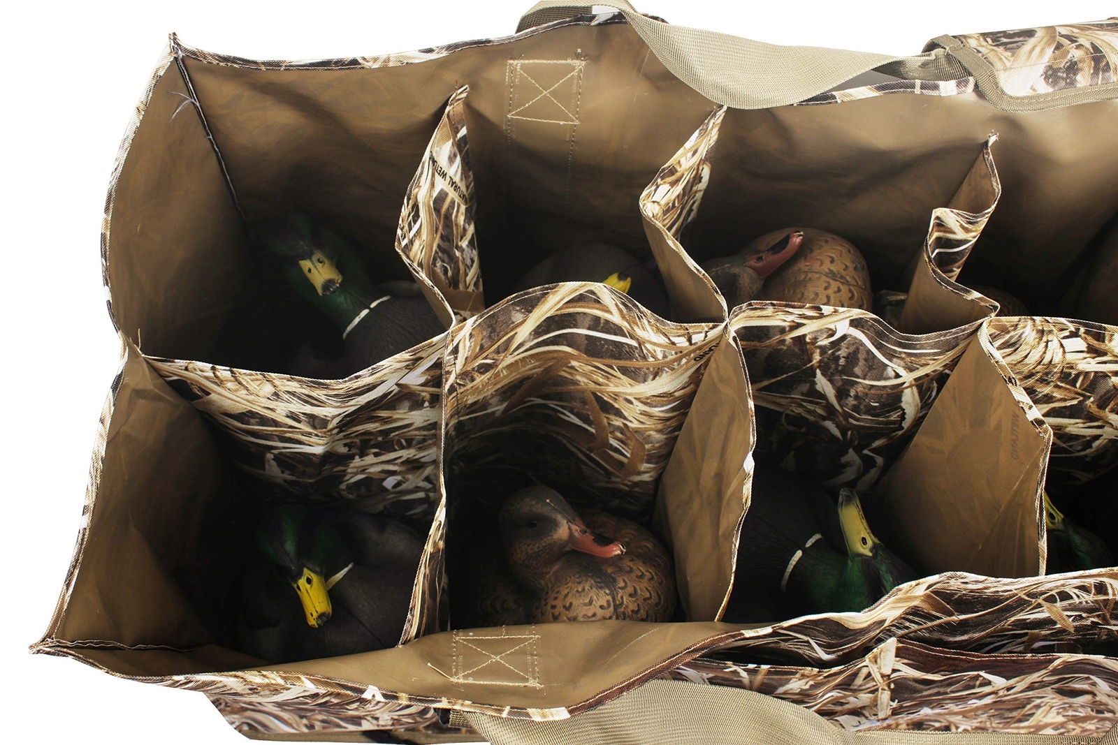 AUSCAMOTEK 12 Slot Duck Decoys Bag with Waterfowl Hunting Blind