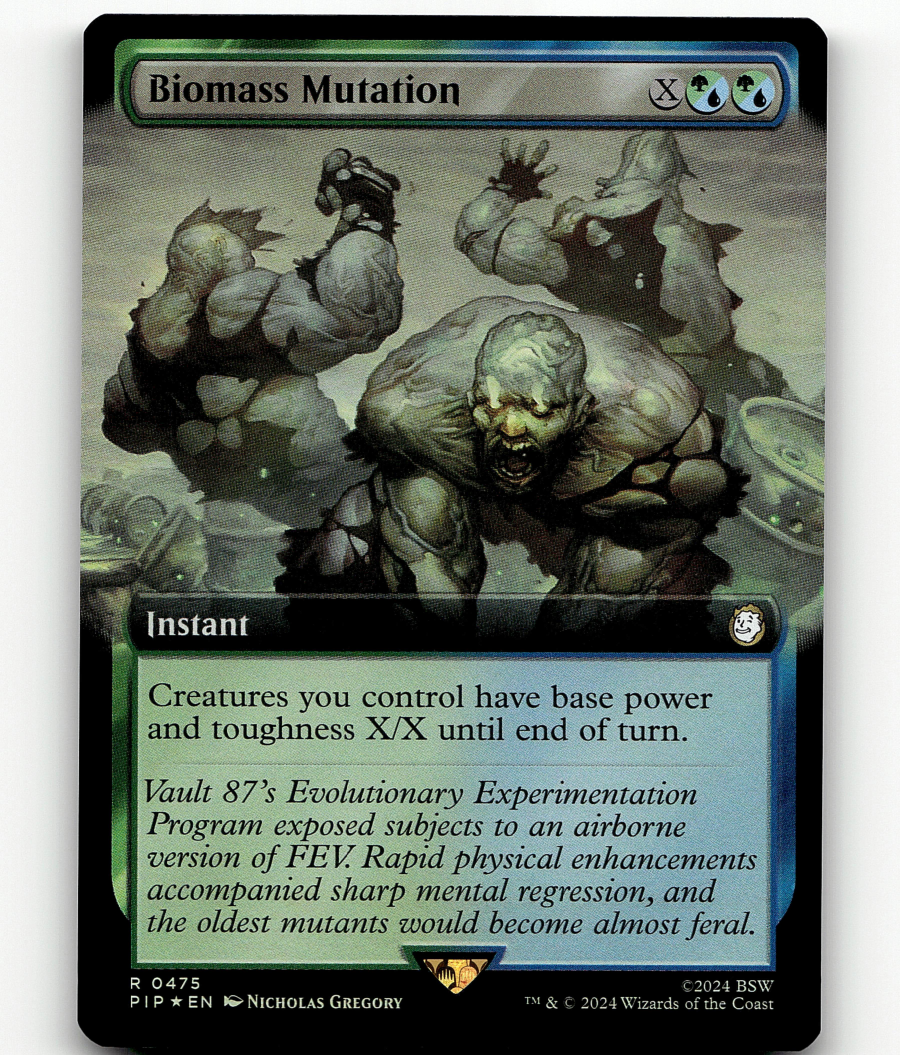 mtg 摘出　foil FOIL - MTG Biomass Mutation (Extended Art) - Universes Beyond