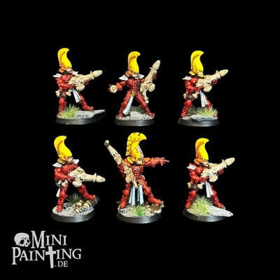 Feuerdrachen 6x bemalt Eldar Fire Dragons Dragon Warhammer 40k Citadel bemalt GW