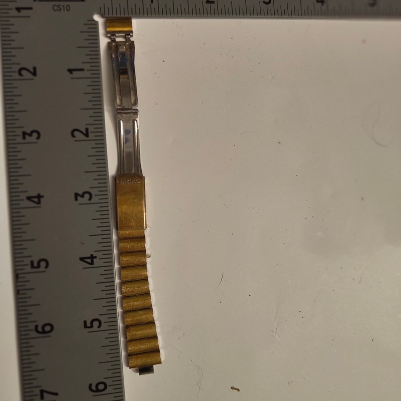 Seiko Two Tone Stainless Steel Watch Band Deployment Clasp
