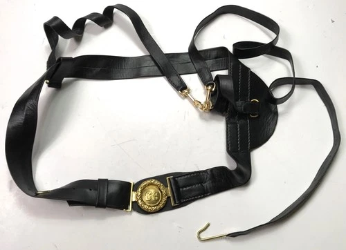 CIVIL WAR CONFEDERATE CS CSA OFFICER M1851 LEATHER SWORD SABER BELT & BUCKLE