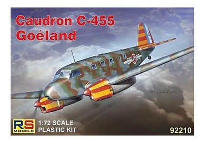 RS MODELS 92210 1/72 Caudron C-455 Goeland 4 Decal V. For France With Photo Etch