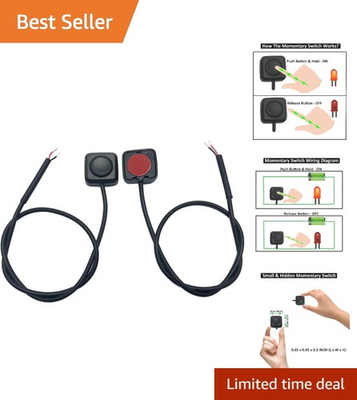 #ad Compact Black Push Button Switches Ideal for 12V amp; 24V Projects 2 Pack $7.99