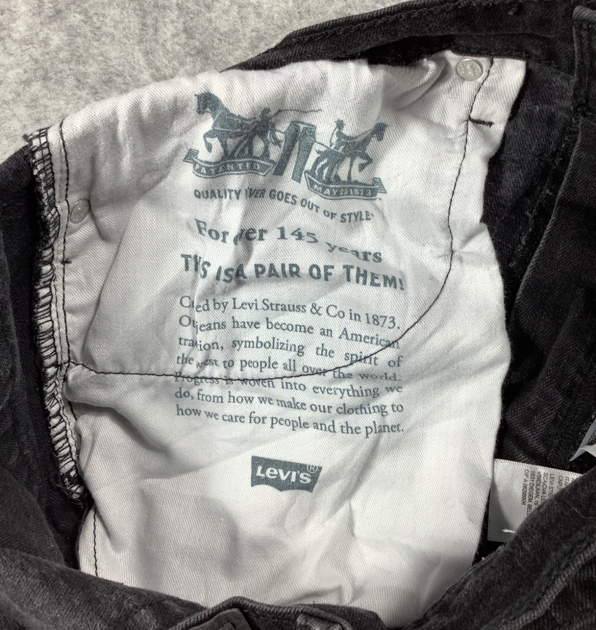 Women's Levi's 502 Black Jeans Regular Tapered W32 L32 126x image 4