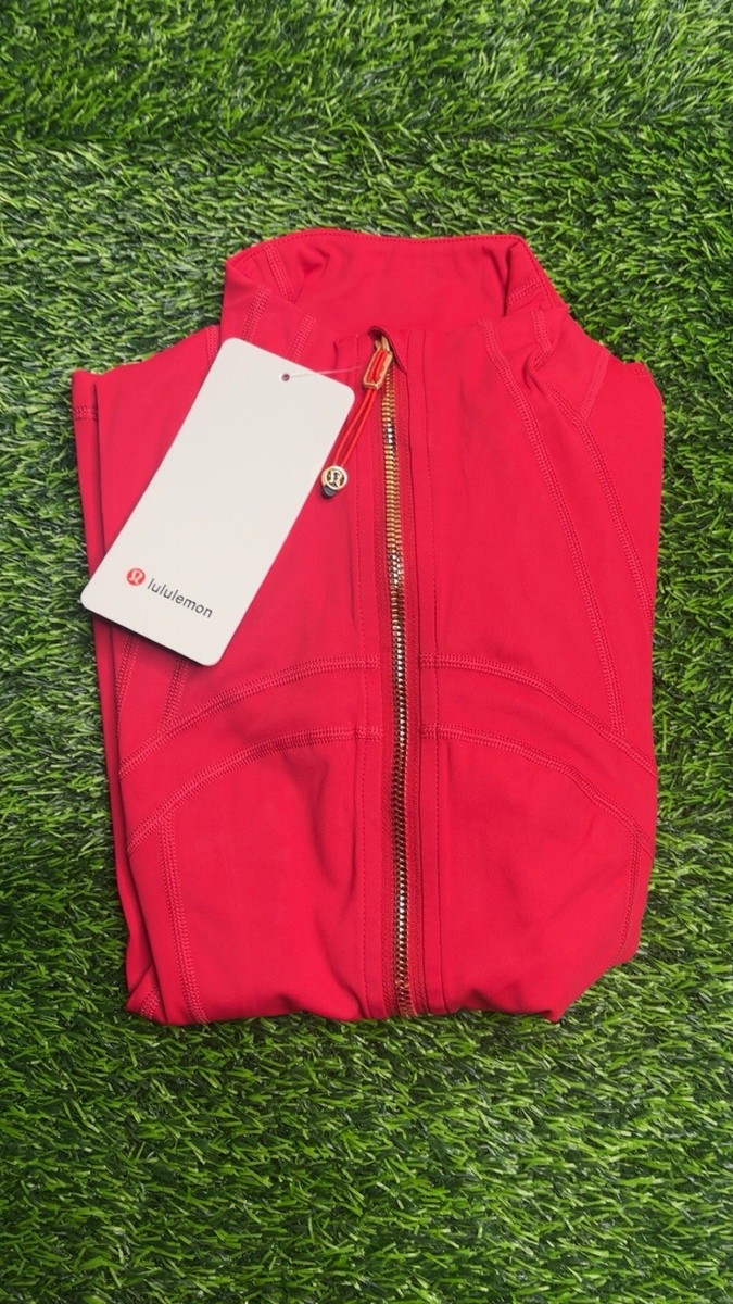 Lululemon Define Women's Jacket Red Size 4 Luon Full Zip Zipped