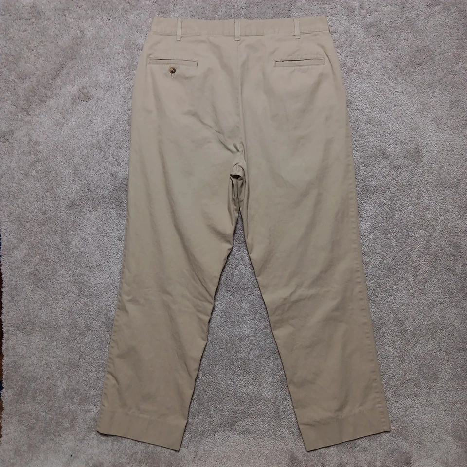 Bills Khakis Parker Pant Mens 36x31 Beige Straight Lightweight Casual USA FLAW - Image 2 of 4