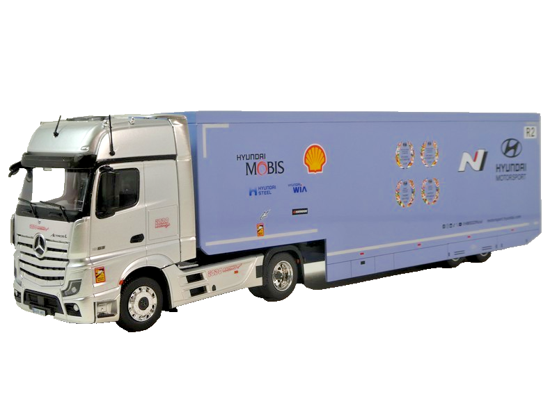 IXO 1:43 CAMION TRUCK MERCEDES ACTROS MP4 WRC HYUNDAI RALLY1 2024 TTR036 DIECAST