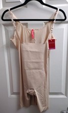 New SPANX 10156R Suit Your Fancy Strapless Cupped Mid-Thigh Bodysuit SZ LARGE L