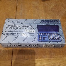 normex 11pc Spline Bit & Socket Set-unbolting car seats for repairs