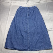 Vintage '90s L.L. Bean Women's 5 Pocket Denim Maxi Skirt Sz 6