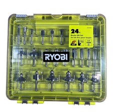 New Ryobi A252401 - 24-Piece 1/4" Shank Carbide Edge Router Bit Set for Wood