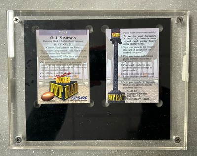 1994 Signature Rookies Tetrad O.J. Simpson Auto Signed in Jail