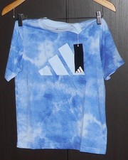 NEW Adidas Boys T-Shirt Short Sleeve Shirt Blue Color Size S  8  MSRP 25