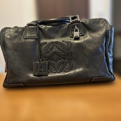 Loewe Loewe Amazona 32 Handbag Black Leather Gold Hardware