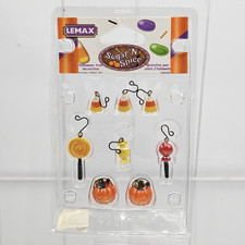 Lemax Sugar 'N Spice Árbol de Halloween Adornos Caramelo Maíz Piruletas Calabazas