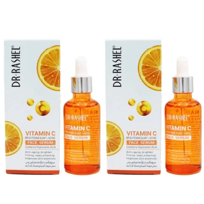 2x Dr Rashel Vitamin C Face Serums Brightening Skin & Anti-Aging Hyaluronic Acid