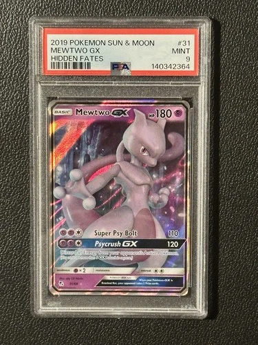 Mewtwo Gx 31/68 PSA 9 Hidden Fates #31 Pokemon