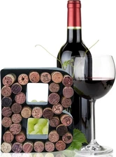 Metal Wine Cork Keepsake Letter B with Mount