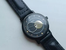 Raketa Copernicus Watch USSR 1980 Black Case Dial Strap 2609 17 Jewels serviced