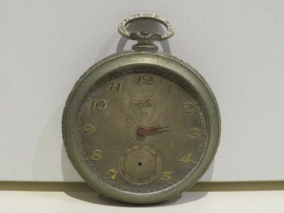 vecchio OROLOGIO VEGLIA DA TASCHINO tasca in metallo colore