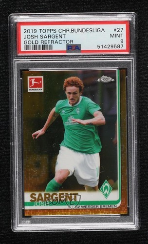 Josh Sargent [Gold Refractor] #27 2019 Topps Chrome Bundesliga card