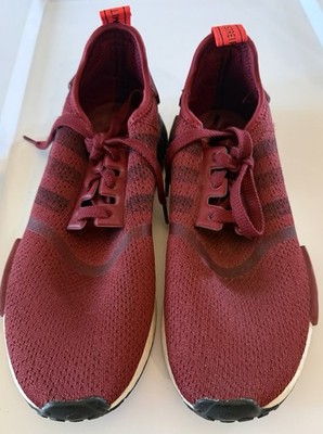 adidas NMD R1 Sneakers Mens 9 Burgundy G27937 Boost Knit Running Shoes