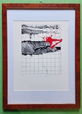 Scanavino Emilio Serigrafia originale prova di artista Magnani di Pescia cornice