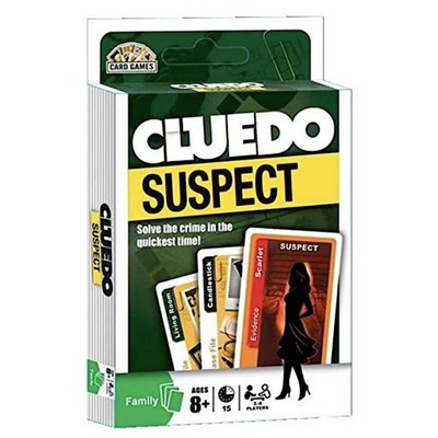 Cluedo Suspect Card Game Mystery Family Fun 8+ Hasbro Strategy Party Kids Adults