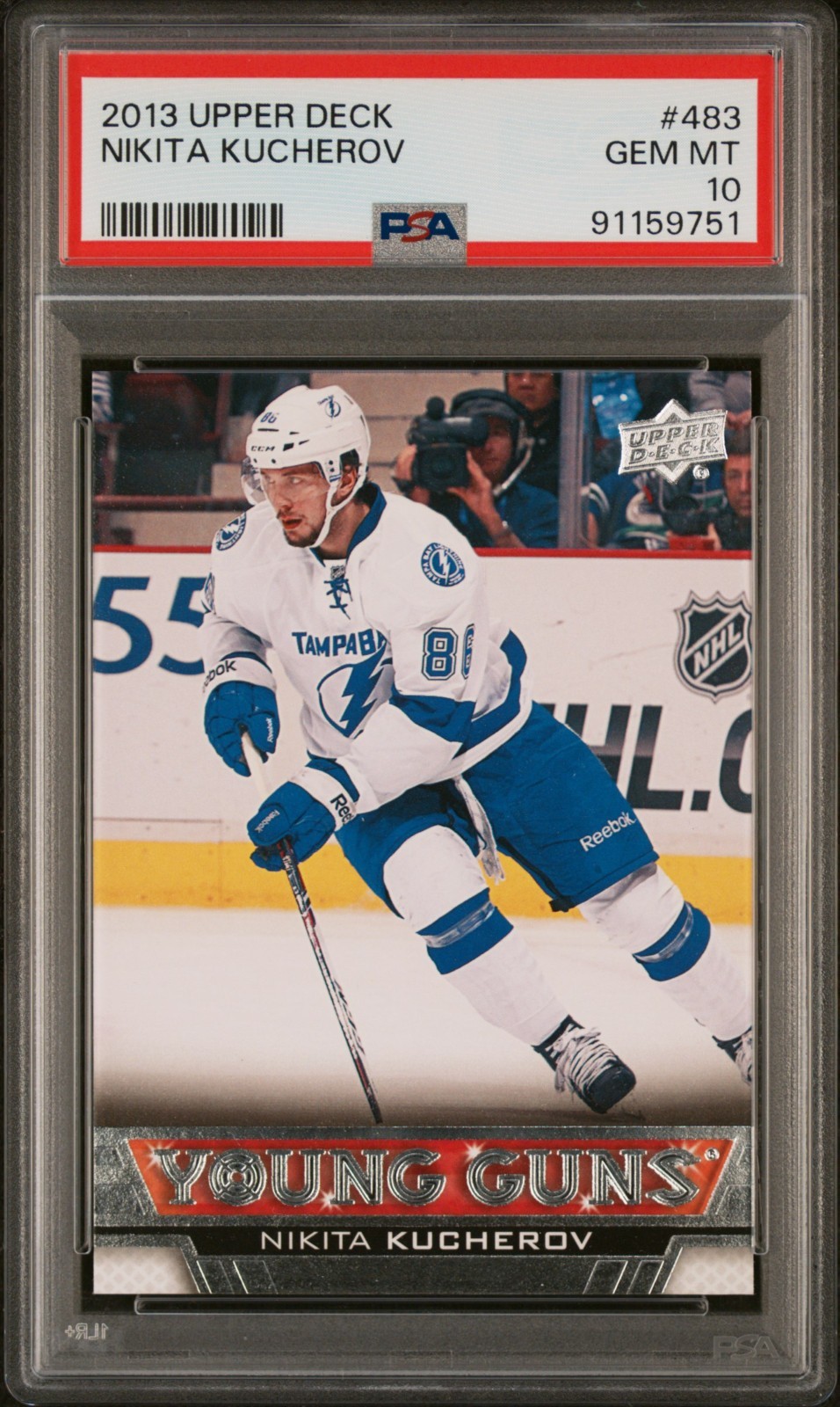 2013 Upper Deck Nikita Kucherov Young Guns #483 Rookie RC PSA 10
