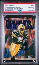 1997 FINEST EMBOSSED REFRACTOR #151 DESMOND HOWARD PSA 10