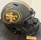JERRY RICE G.O.A.T Auto Authentic Signed Full Size Speed Rep Helmet FANATICS COA